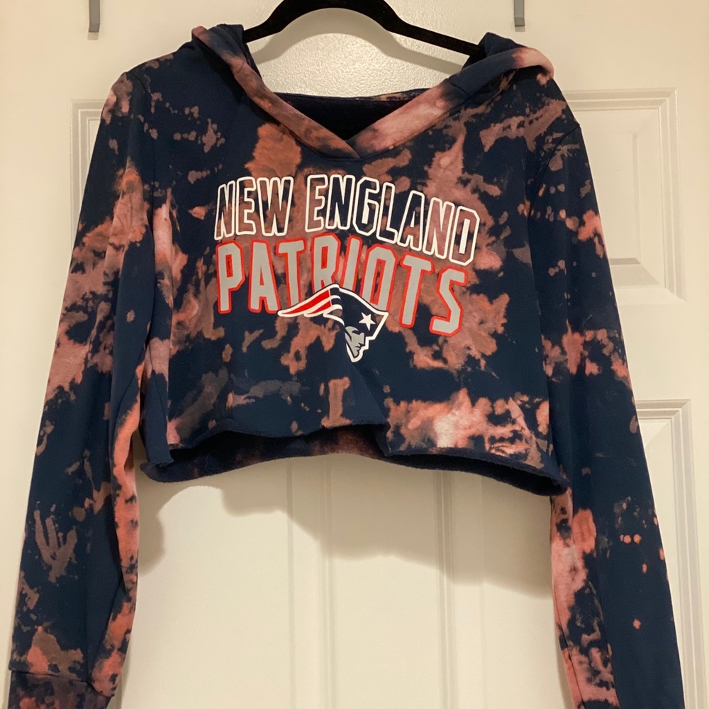 Patriots TIE DYE cropped hoodies, SZ M
